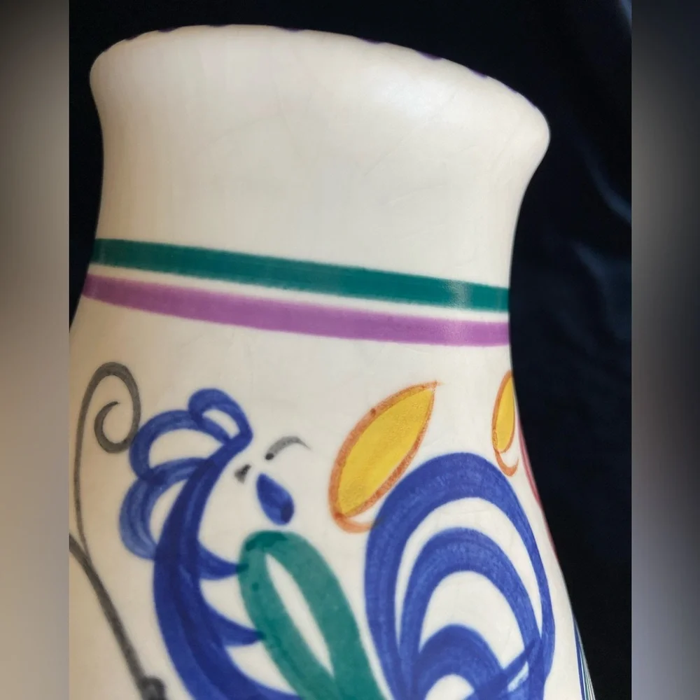 Vintage POOLE Pottery Vase LE pattern 1967-1972 Truda Carter design Handpainted